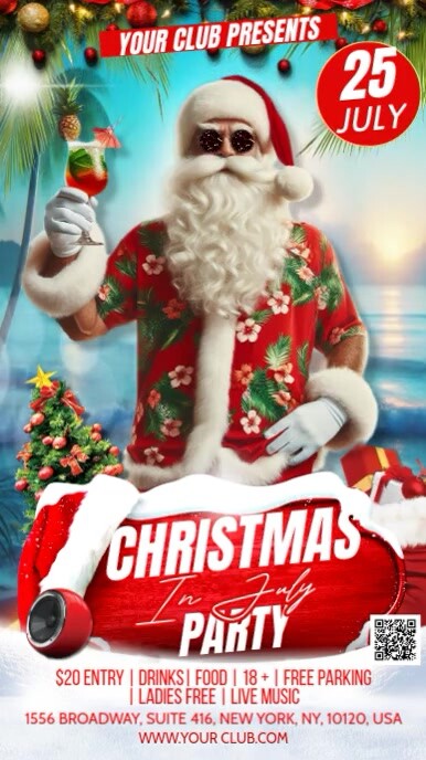 Christmas In July Instagram-verhaal template