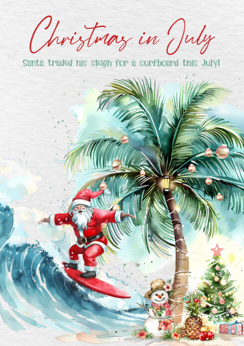 Christmas in July A4 template