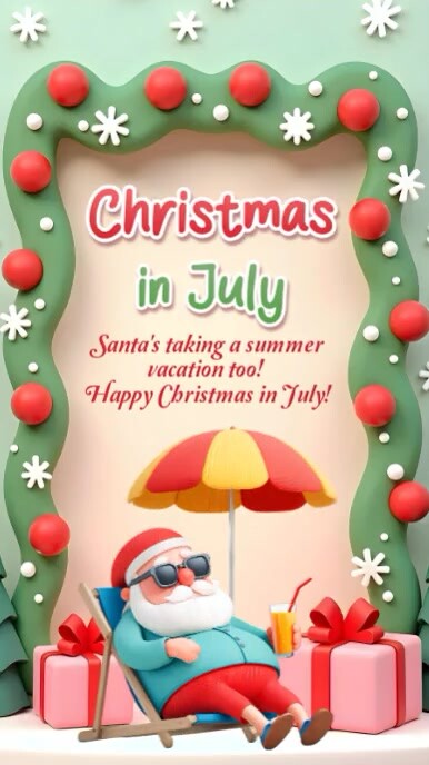 Christmas in July História do Instagram template