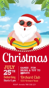 Christmas in july História do Instagram template