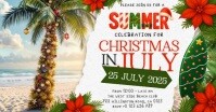 Christmas in July party event design template