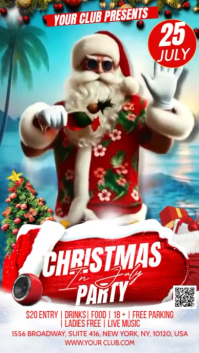 Christmas in July Party Instagram Story Video template