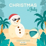 Christmas in July Party template Isikwele (1:1)