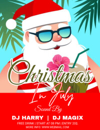 Christmas In July Post Flyer (us Letter) template
