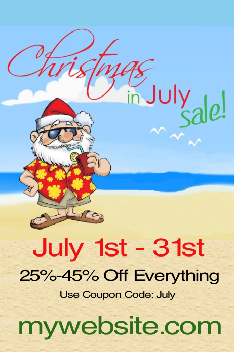 Christmas In July Template PosterMyWall Christmas in july template postermywall
