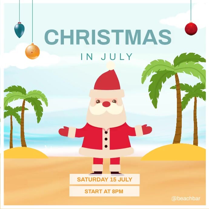 Christmas in July template PosterMyWall Christmas in July template PosterMyWall