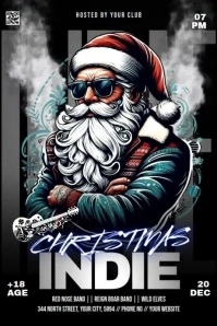 Christmas Indie Festival Poster template