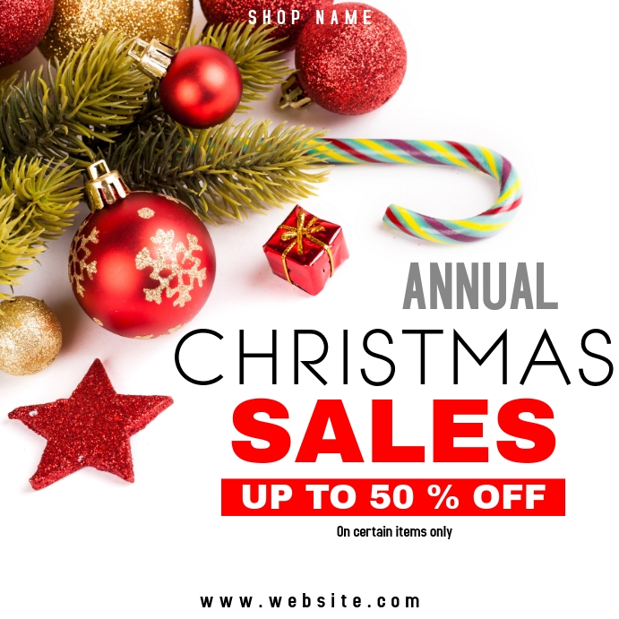 Christmas Instagram Post Sales Template Postermywall