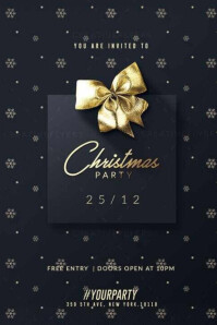 Christmas invitation card Poster template