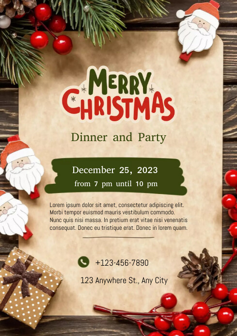 Copy of christmas invitation card | PosterMyWall