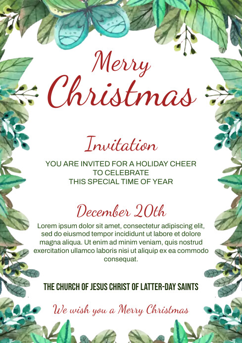 Christmas Invitation Templat | PosterMyWall