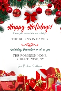 Christmas Invitation Banner 4' × 6' template