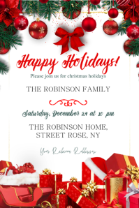 Christmas Invitation Баннер 4' × 6' template