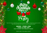 Christmas Invitation Post Card Postcard template