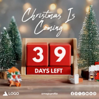 Christmas Countdown Square Template | PosterMyWall
