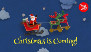 Christmas is coming santa animation blog head Заголовок блога template