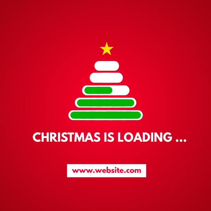 christmas is loading instagram post advertise Template | PosterMyWall