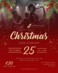 Christmas Jazz Concert Flyer Instagram Portrait template