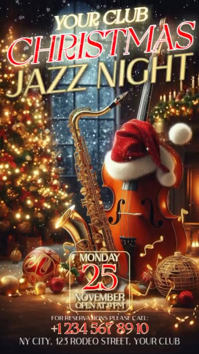 Christmas Jazz Night Instagram-Story template