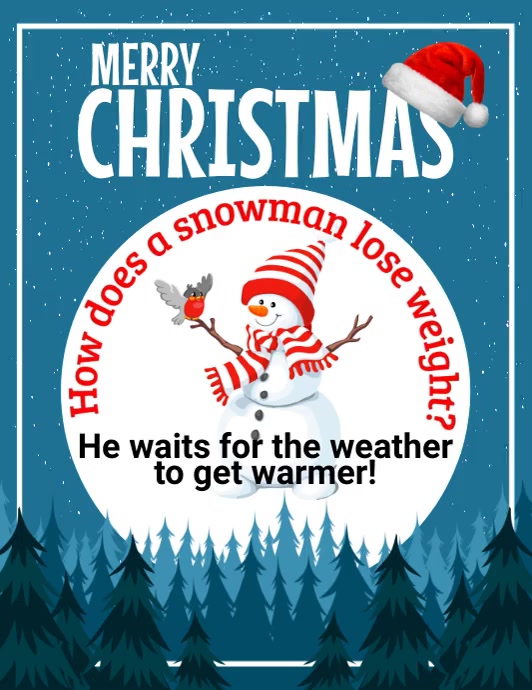 Christmas joke flyer Folheto (US Letter) template