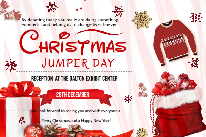Christmas Jumper Day Charity Poster Template  PosterMyWall