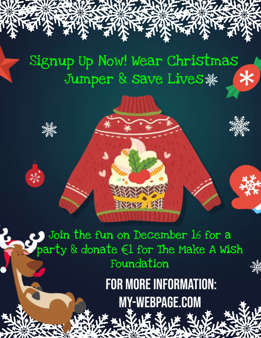 Christmas Jumper Template  PosterMyWall