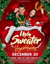 Christmas jumper party Folheto (US Letter) template