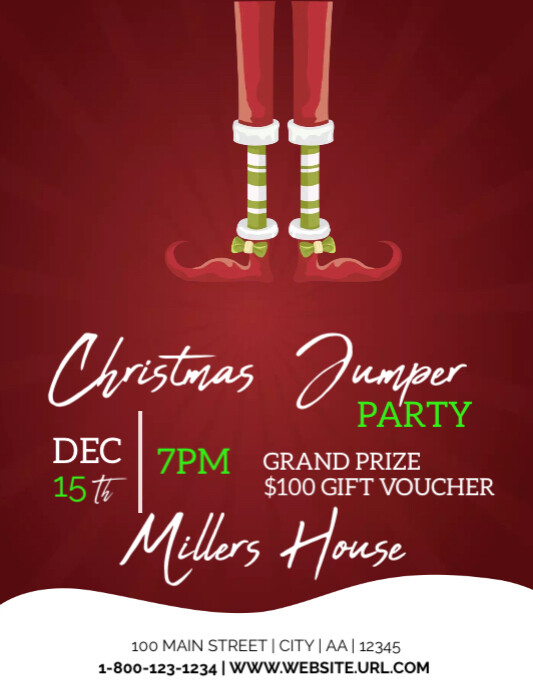 Christmas Jumper Party Template  PosterMyWall