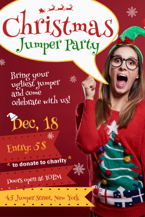 Copy of Christmas Jumper Party Poster | PosterMyWall