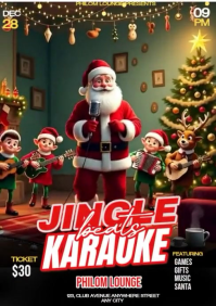 Christmas karaoke A3 template
