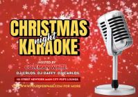 christmas karaoke Postcard template