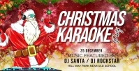 Christmas Karaoke Flyer Annuncio Facebook template