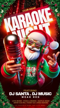 christmas karaoke night Historia de Instagram template