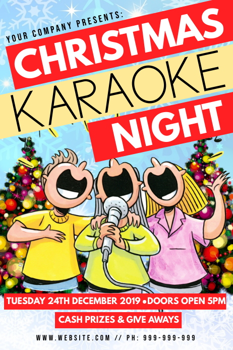 Poster Karaoke Natal Templat PosterMyWall
