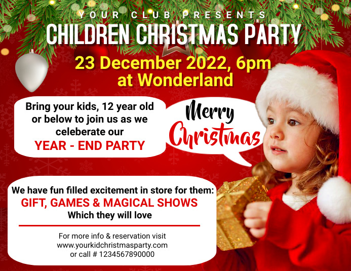 Copy of Christmas kids Party | PosterMyWall