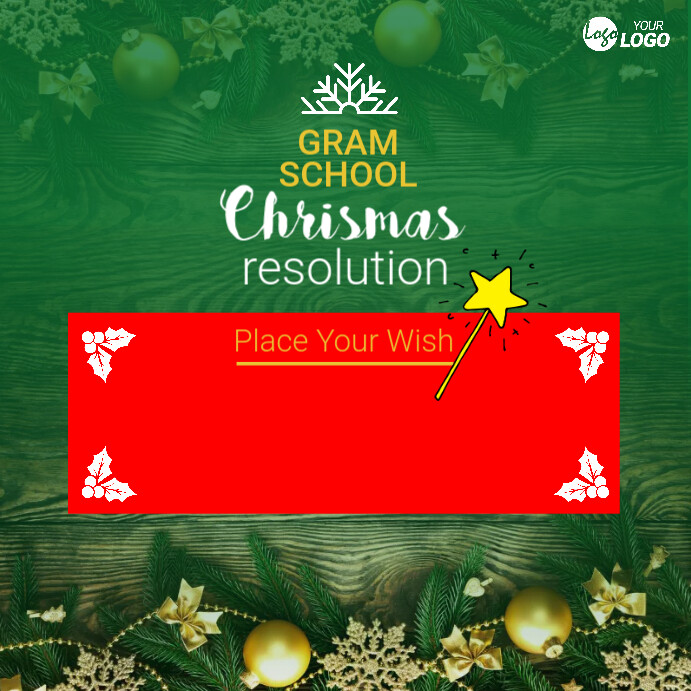 Christmas Kids Wish Post template