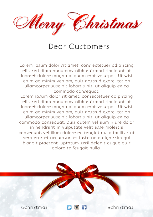 Christmas Letter Template  PosterMyWall