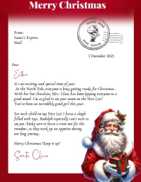 Modello Christmas letter from Santa Design Template | PosterMyWall