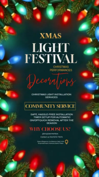 Christmas lights Instagram-Story template