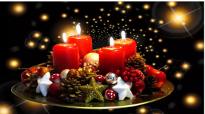 Preto Christmas Candle Decoration Digitalt display Template