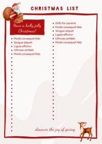 Christmas List A1 template
