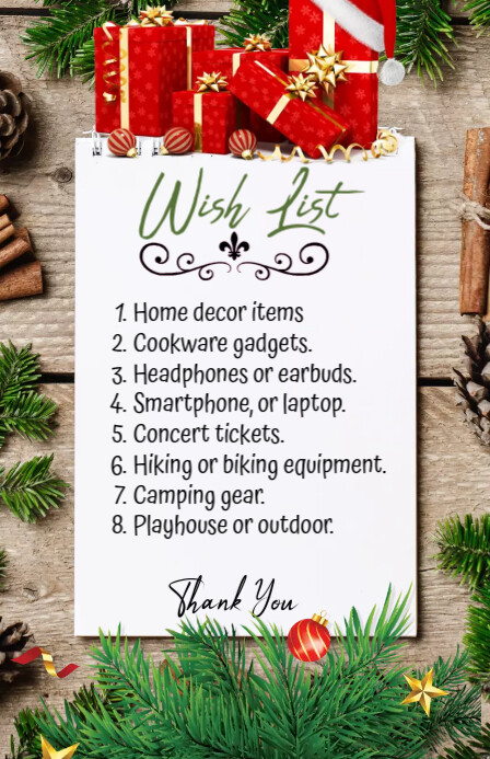 Plantilla de Christmas List | PosterMyWall