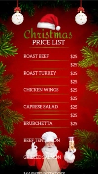 Christmas list poster Instagram Story template