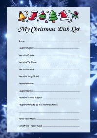 Christmas List Template PosterMyWall