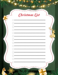 Christmas List Template | PosterMyWall