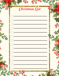 Christmas List Template | PosterMyWall
