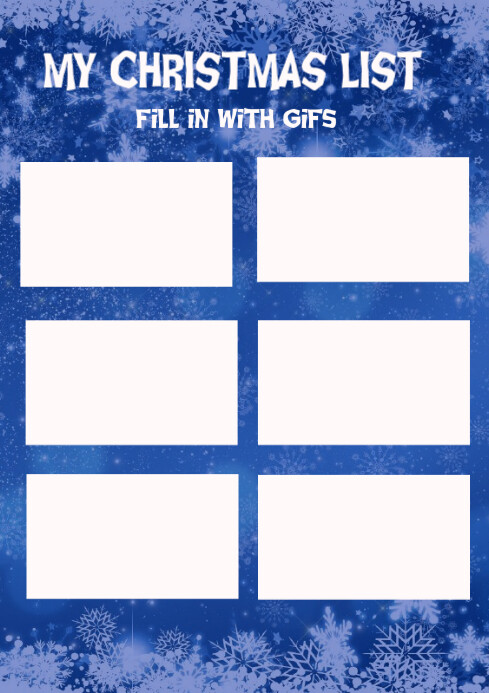 Christmas list template | PosterMyWall