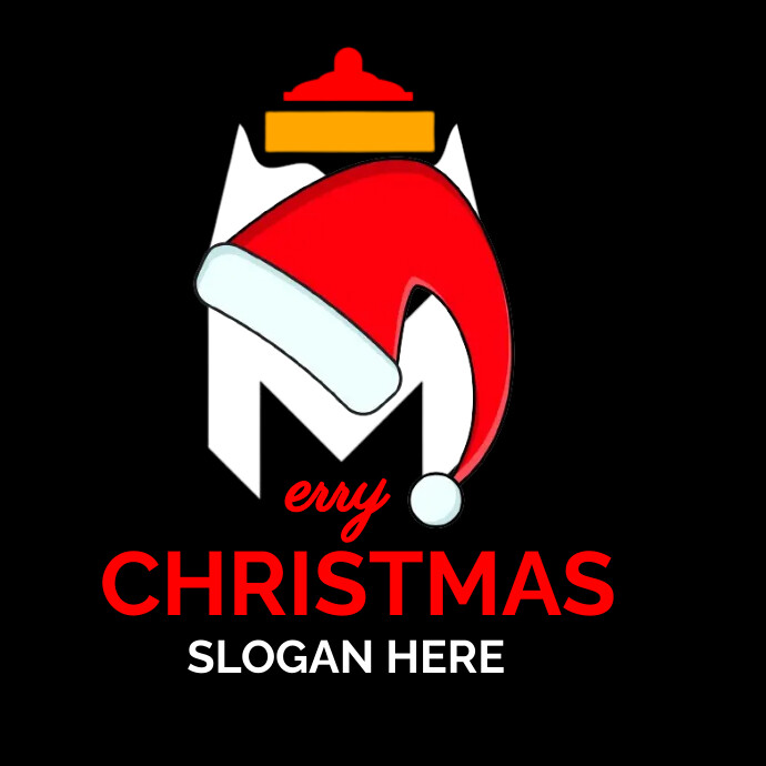Christmas logo, Christmas hat logo Template  PosterMyWall