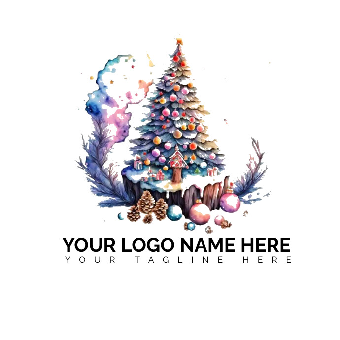 Christmas Logo Template PosterMyWall christmas-logo-template-postermywall