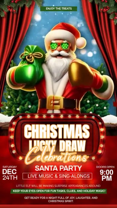 Christmas lucky draw Instagram 快拍 template